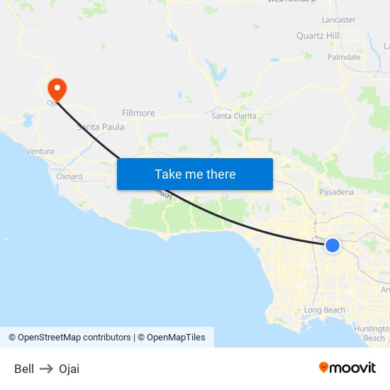 Bell to Ojai map