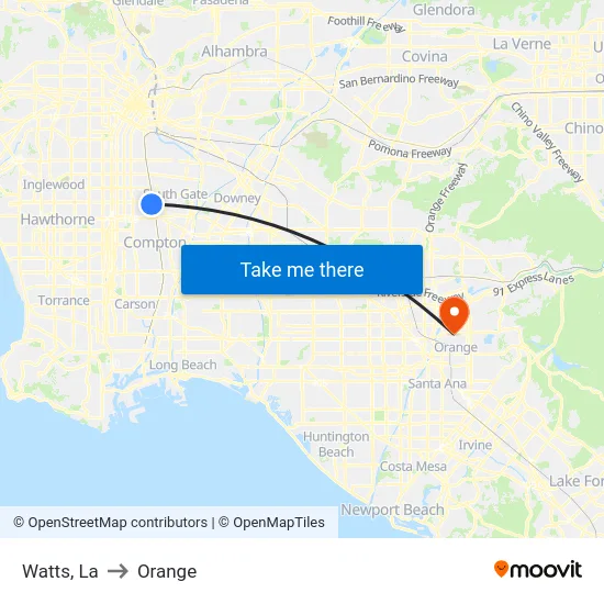 Watts to Orange map
