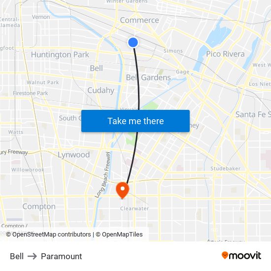 Bell to Paramount map