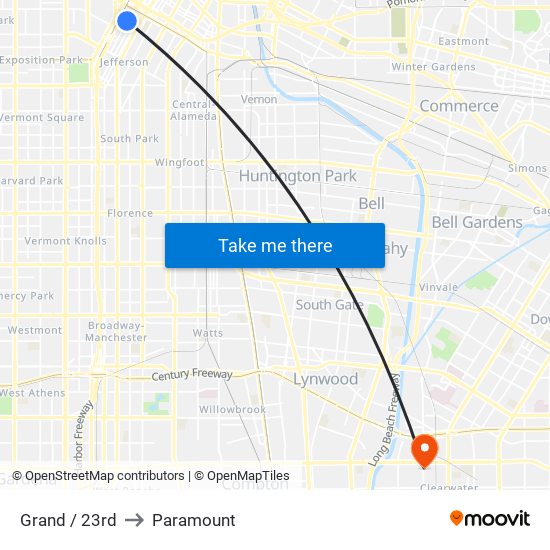 Grand / 23rd to Paramount map