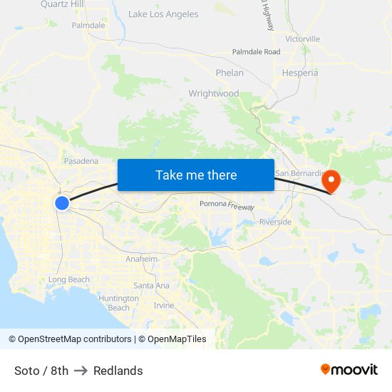 Soto / 8th to Redlands map