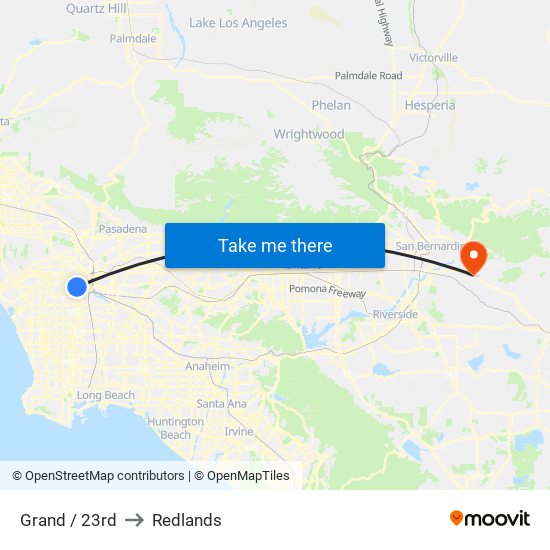 Grand / 23rd to Redlands map