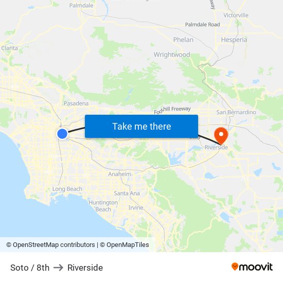 Soto / 8th to Riverside map