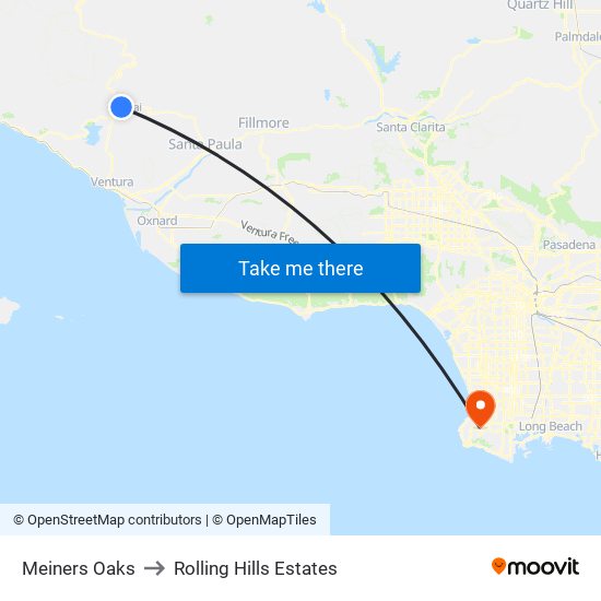 Meiners Oaks to Rolling Hills Estates map