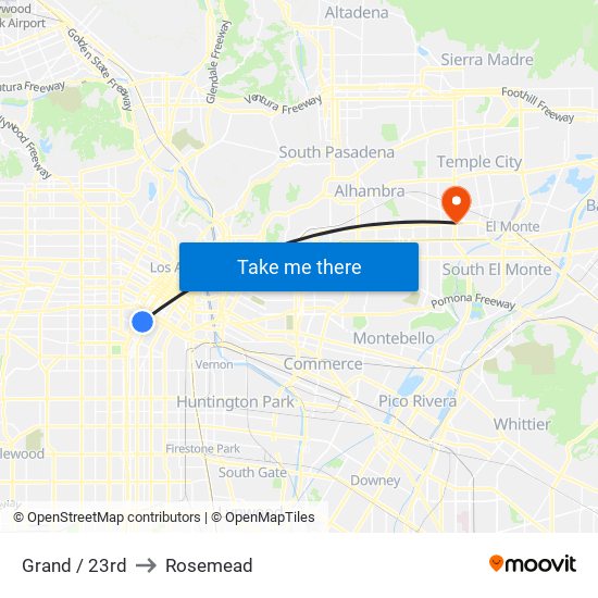 Grand / 23rd to Rosemead map