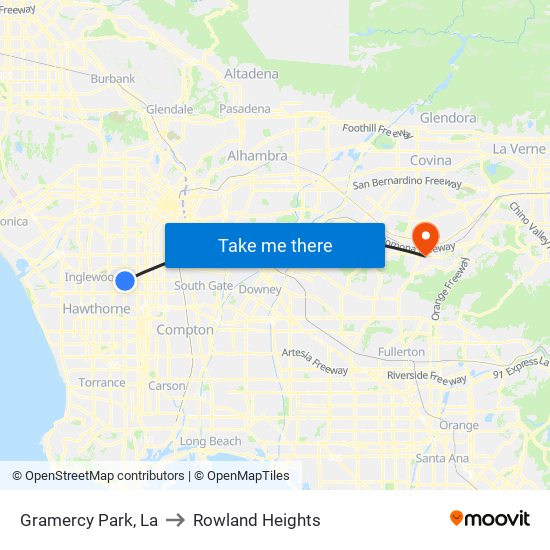 Gramercy Park, La to Rowland Heights map