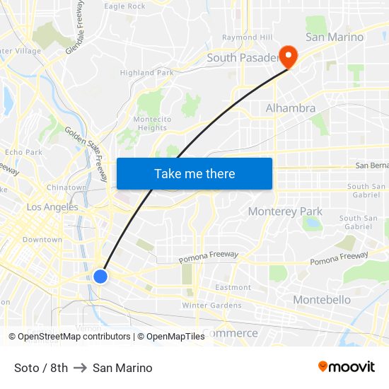 Soto / 8th to San Marino map