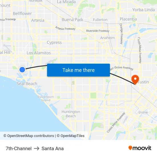 7th-Channel to Santa Ana map