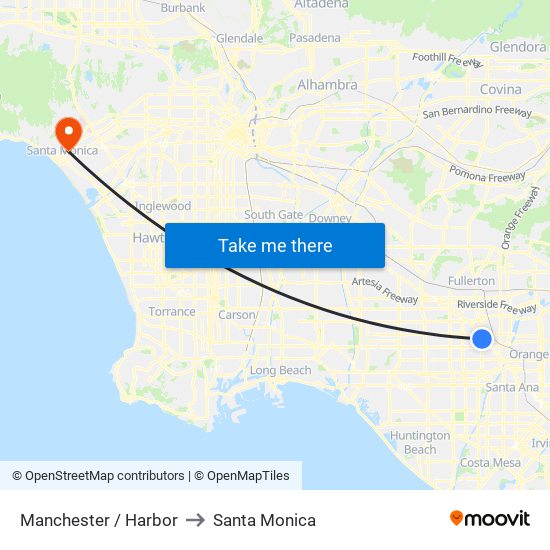 Manchester / Harbor to Santa Monica map