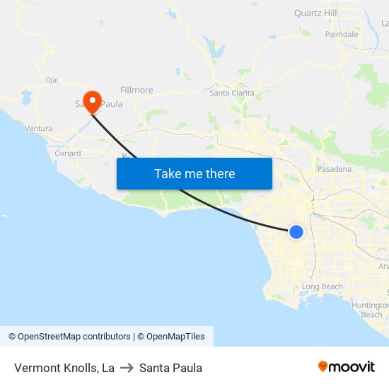Vermont Knolls, La to Santa Paula map