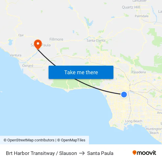 Harbor Transitway / Slauson to Santa Paula map