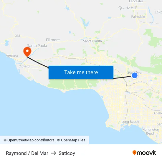 Raymond / Del Mar to Saticoy map