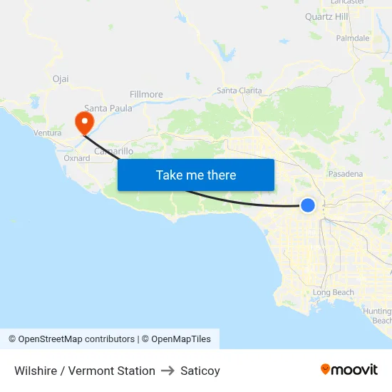 Wilshire / Vermont Station to Saticoy map