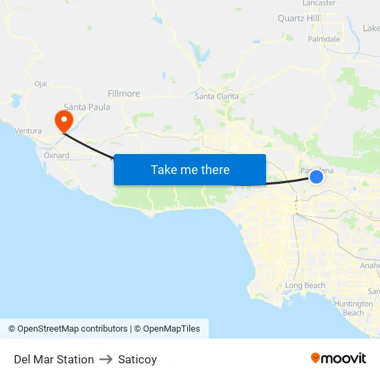 Del Mar Station to Saticoy map