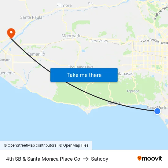 4th SB & Santa Monica Place Co to Saticoy map