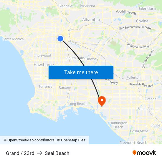 Grand / 23rd to Seal Beach map