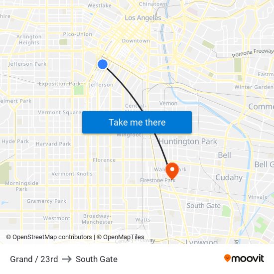 Grand / 23rd to South Gate map