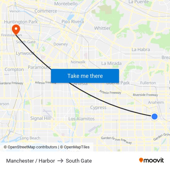 Manchester / Harbor to South Gate map