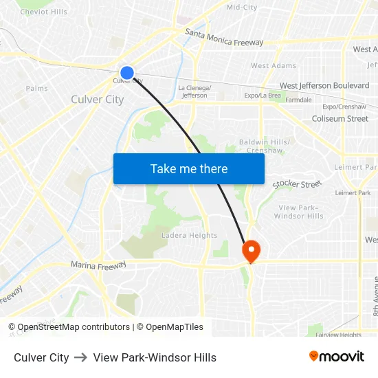 Culver City to View Park-Windsor Hills map
