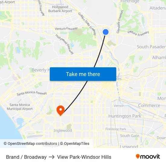 Brand / Broadway to View Park-Windsor Hills map
