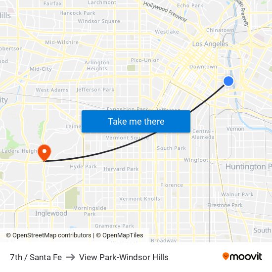 7th / Santa Fe to View Park-Windsor Hills map