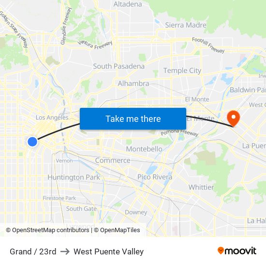 Grand / 23rd to West Puente Valley map