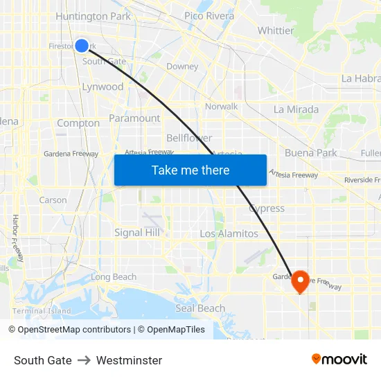 South Gate to Westminster map