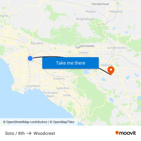 Soto / 8th to Woodcrest map