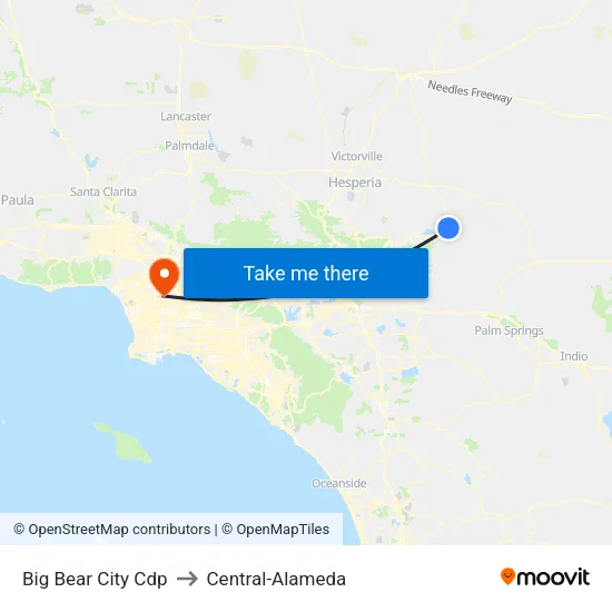 Big Bear City Cdp to Central-Alameda map