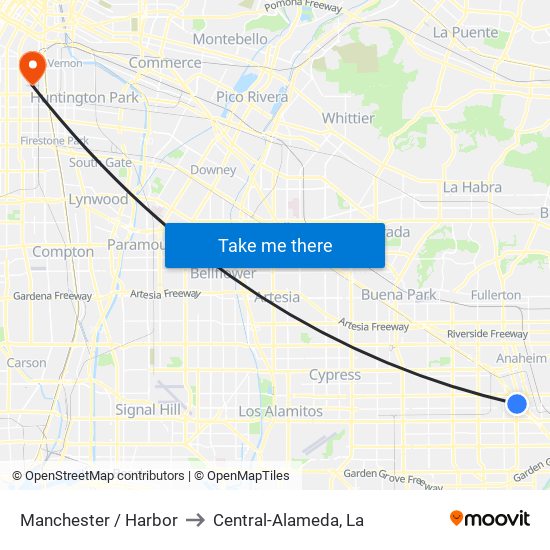 Manchester / Harbor to Central-Alameda, La map