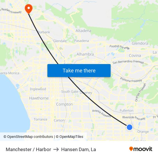 Manchester / Harbor to Hansen Dam, La map