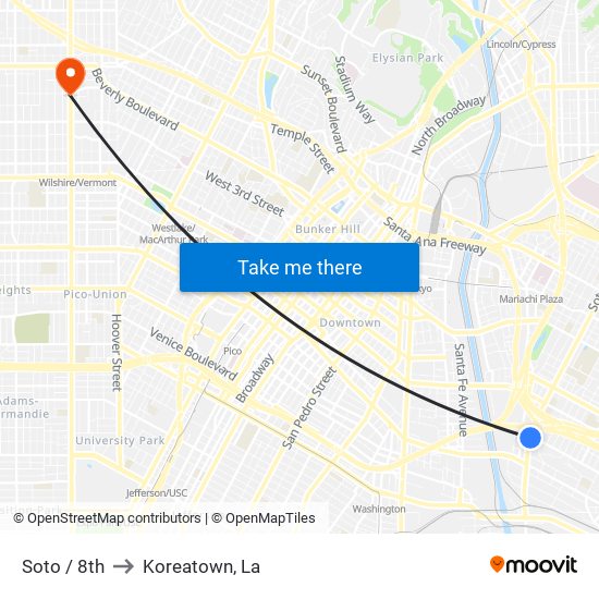 Soto / 8th to Koreatown, La map