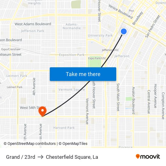 Grand / 23rd to Chesterfield Square, La map