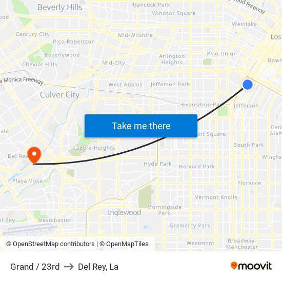 Grand / 23rd to Del Rey, La map