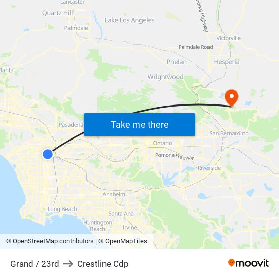 Grand / 23rd to Crestline Cdp map