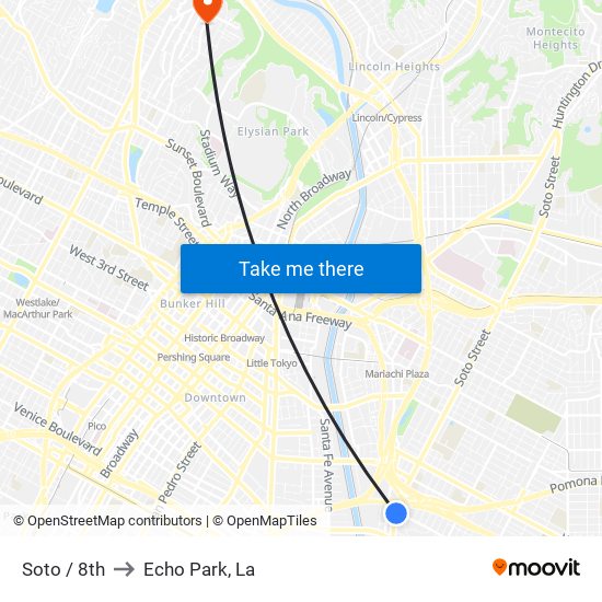 Soto / 8th to Echo Park, La map