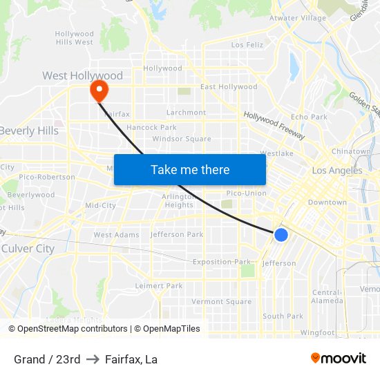 Grand / 23rd to Fairfax, La map