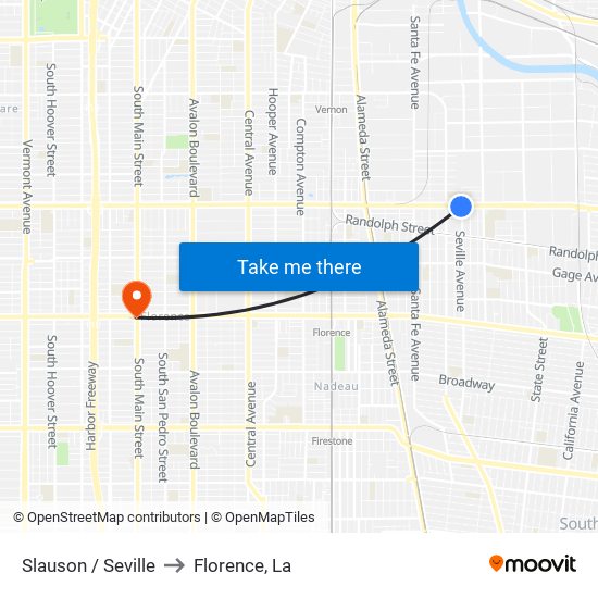 Slauson / Seville to Florence, La map