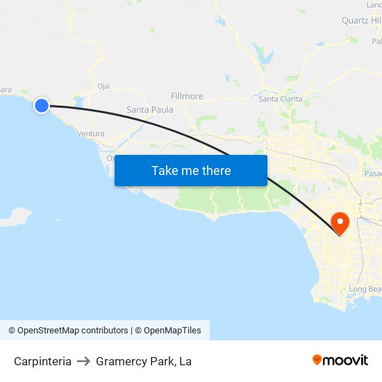 Carpinteria to Gramercy Park, La map