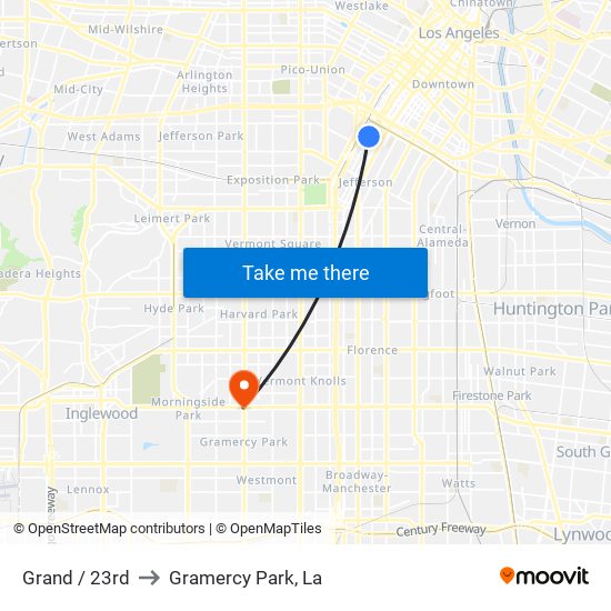 Grand / 23rd to Gramercy Park, La map