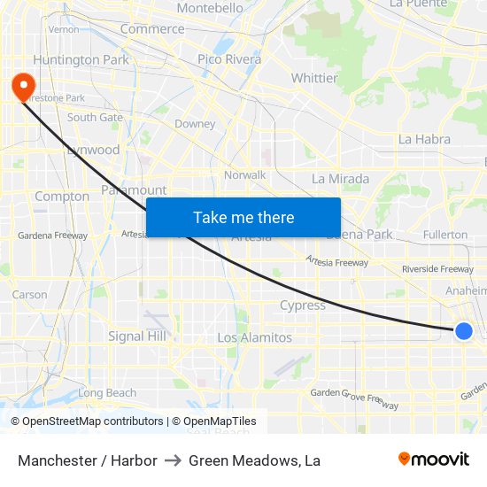 Manchester / Harbor to Green Meadows, La map