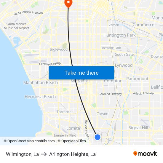 Wilmington, La to Arlington Heights, La map