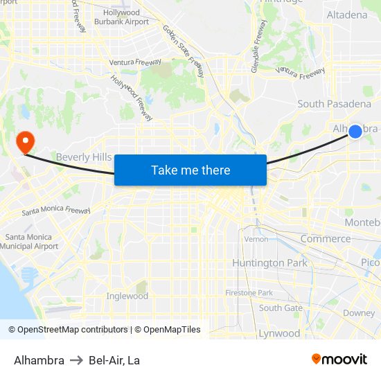 Alhambra to Bel-Air, La map