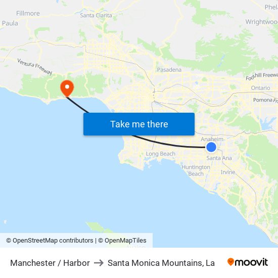 Manchester / Harbor to Santa Monica Mountains, La map
