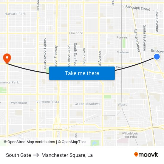 South Gate to Manchester Square, La map