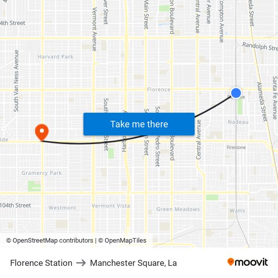 Florence Station to Manchester Square, La map