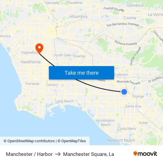 Manchester / Harbor to Manchester Square, La map