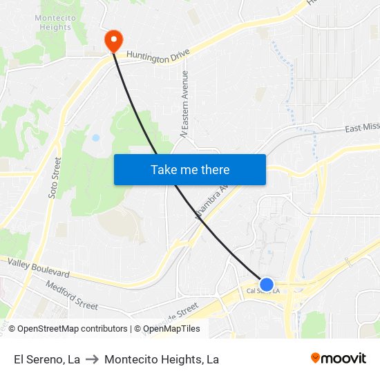 El Sereno, La to Montecito Heights, La map