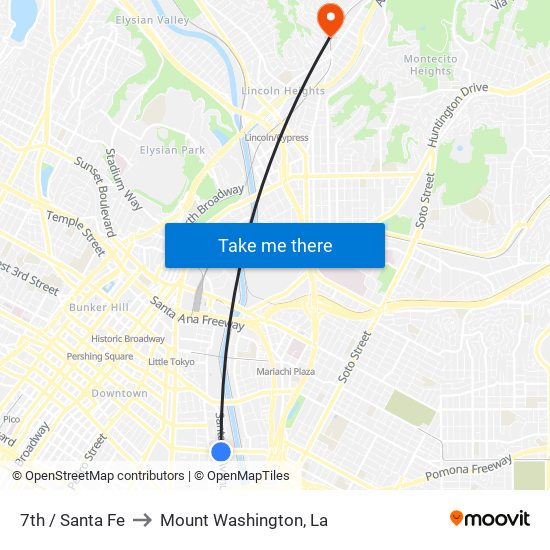 7th / Santa Fe to Mount Washington, La map