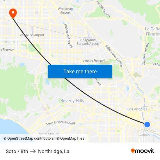 Soto / 8th to Northridge, La map